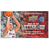 2014/15 Upper Deck Lettermen Basketball Hobby Box