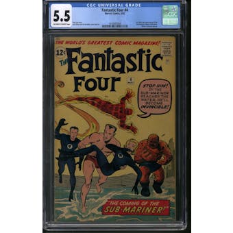 Fantastic Four #4 CGC 5.5 (OW-W) *1418307004*
