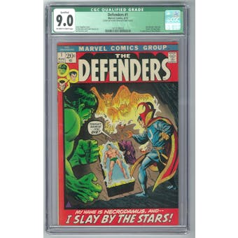 Defenders #1 CGC 9.0 (OW-W) Qualified *1419198020*