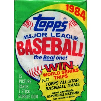1984 Topps Baseball Wax Pack