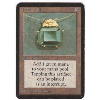 Magic the Gathering Alpha Single Mox Emerald - MODERATE PLAY (MP)