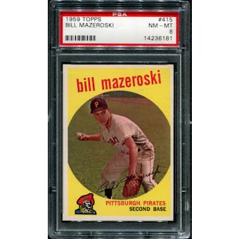 1959 Topps Baseball #415 Bill Mazeroski PSA 8 (NM-MT) *6181