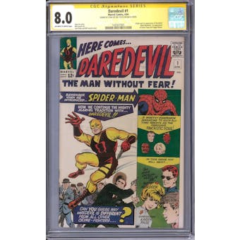 Daredevil #1 CGC 8.0 Stan Lee Signature Series (OW-W) *1425037001*