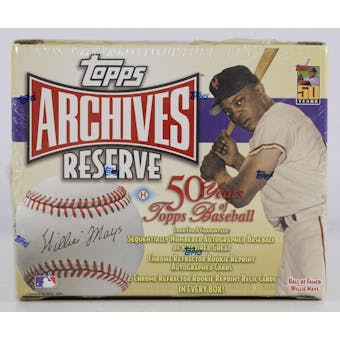 2001 Topps Archives Reserve Baseball Hobby Box