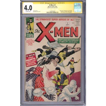X-Men #1 CGC 4.0 Stan Lee Signature Series (OW) *1429525003*