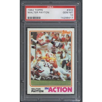 1982 Topps Football #303 Walter Payton PSA 10 (GEM MT) *8417