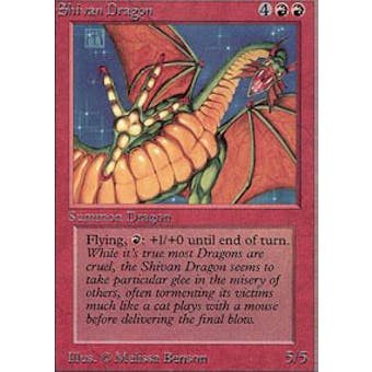 Magic the Gathering Alpha Single Shivan Dragon - NEAR MINT (NM)