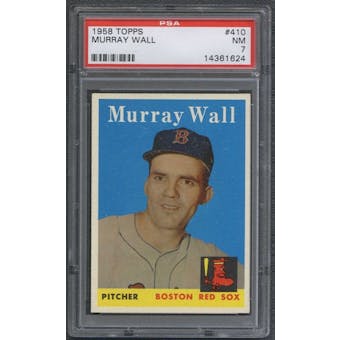 1958 Topps Baseball #410 Murray Wall PSA 7 (NM) *1624