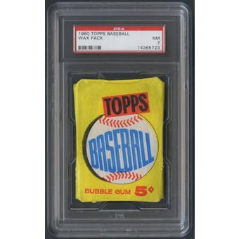 1960 Topps Baseball Wax Pack (Unknown Series) PSA 7 (NM) *5723
