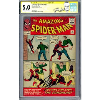 Amazing Spider-Man #4 CGC 5.0 Stan Lee Signature Series (C-OW) *1436781001*