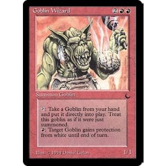 Magic the Gathering Dark Single Goblin Wizard - MODERATE PLAY (MP)
