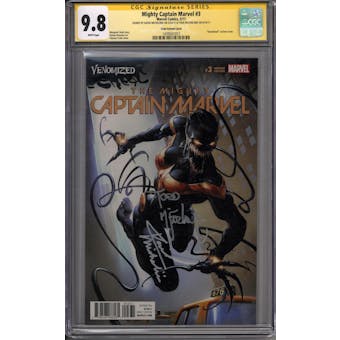 Mighty Captain Marvel #3 Venomized Variant McFarlane Michelinie Signature Series CGC 9.8 (W)