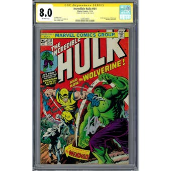 Incredible Hulk #181 CGC 8.0 Stan Lee Signature Series (OW) *1439724001*
