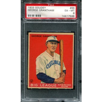 1933 Goudey Baseball #66 George Grantham PSA 6 (EX-MT) *7598