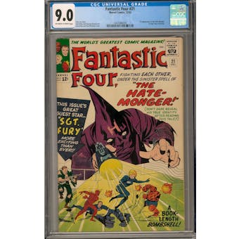 Fantastic Four #21 CGC 9.0 (OW-W) *1447686004*