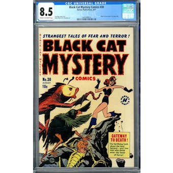 Black Cat Mystery Comics #30 CGC 8.5 (C-OW) *1447688010*