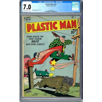 Plastic Man #18 CGC 7.0 (C-OW) *1447688021*