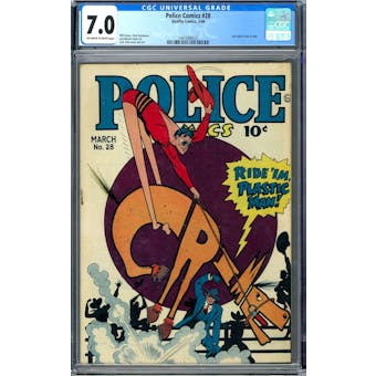 Police Comics #28 CGC 7.0 (OW-W) *1447688025*