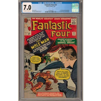 Fantastic Four #22 CGC 7.0 (OW-W) *1447964006*