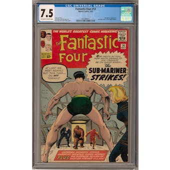 Fantastic Four #14 CGC 7.5 (OW-W) *1447964011*