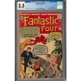Fantastic Four #6 CGC 3.5 (OW-W) *1447964014*