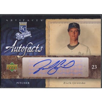 2007 Artifacts #ZG Zack Greinke Autofacts Auto