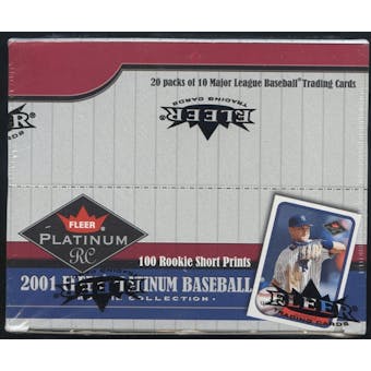 2001 Fleer Platinum Rookie Collection Baseball 20 Pack Retail Box