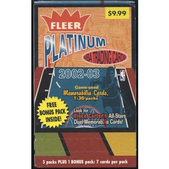 2002/03 Fleer Platinum Basketball Blaster Box