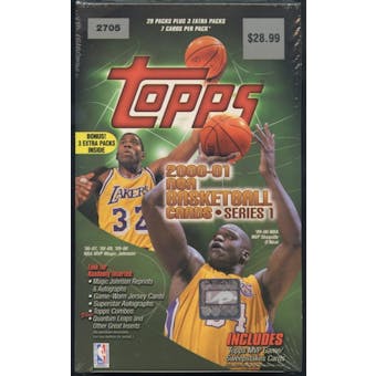 2000/01 Topps Series 1 Basketball Blaster Box