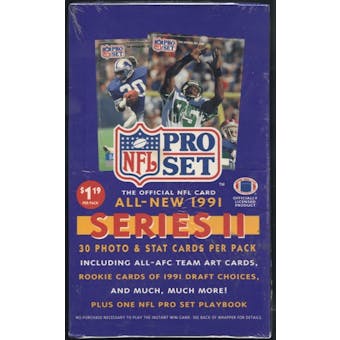 1991 Pro Set Series 2 Football Prepriced Box