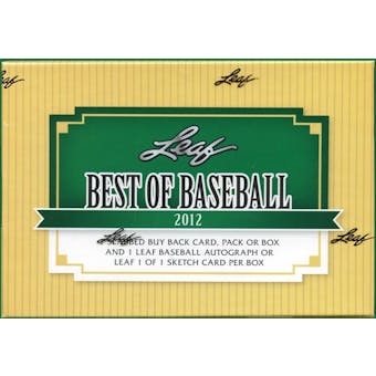 2012 Leaf Best Of Baseball Hobby Box