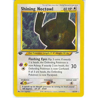 Pokemon Neo Destiny 1st Edition Single Shining Noctowl 110/105 - NEAR MINT / SLIGHT PLAY (NM/SP)