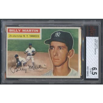 1956 Topps Baseball #181 Billy Martin BVG 6.5 (EX-MT+) *8820