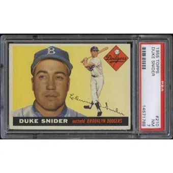 1955 Topps Baseball #210 Duke Snider PSA 7 (NM) *1788