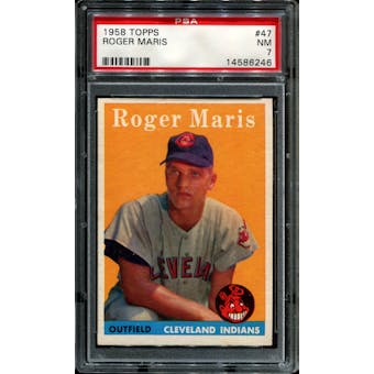 1958 Topps Baseball #47 Roger Maris Rookie PSA 7 (NM) *6246