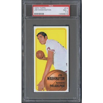 1970/71 Topps Basketball #14 Jim Washington PSA 7.5 (NM+) *6518