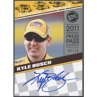 2011 Press Pass Legends #LGAKYB Kyle Busch Silver Auto #46/50