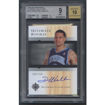 2005/06 Ultimate Collection #145 Deron Williams Rookie Auto #165/250 BGS 9