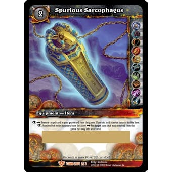 World of Warcraft WoW Aftermath: Tomb of the Forgotten Spurious Sarcophagus Unscratched Loot Card