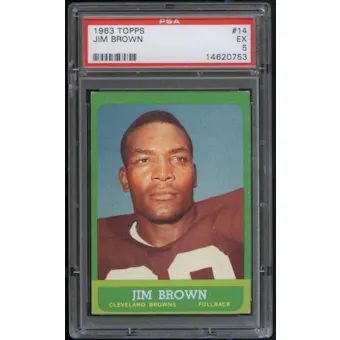 1963 Topps Football #14 Jim Brown PSA 5 (EX) *0753