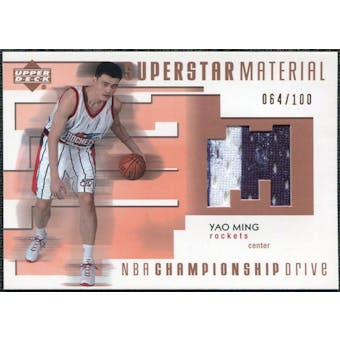 2002/03 Upper Deck Championship Drive Superstar Material Jersey #YMM Yao Ming /100
