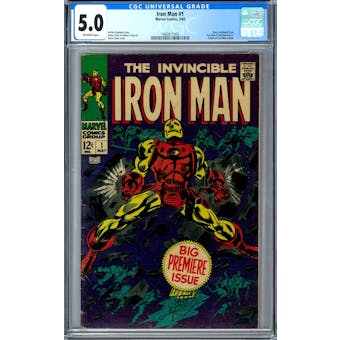 Iron Man #1 CGC 5.0 (OW) *1462811003*