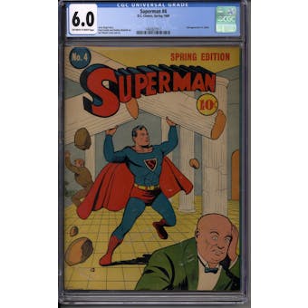 Superman #4 CGC 6.0 (OW-W) *1462827017*