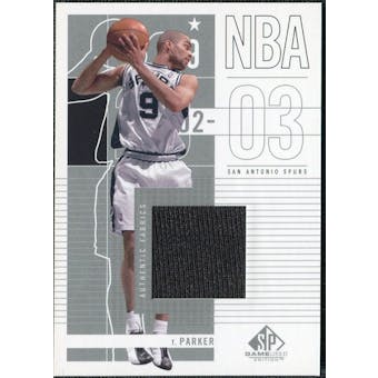 2002/03 Upper Deck SP Game Used #87 Tony Parker Jersey