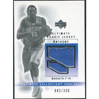 2003/04 Upper Deck Ultimate Collection Jerseys #CA Carmelo Anthony 42/200
