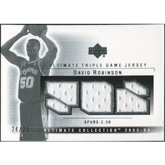 2003/04 Upper Deck Ultimate Collection Jerseys Triple #DR David Robinson /25