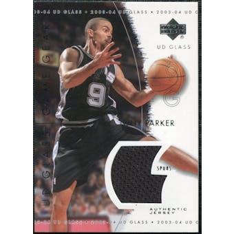 2003/04 Upper Deck UD Glass Game Gear #GGTP Tony Parker