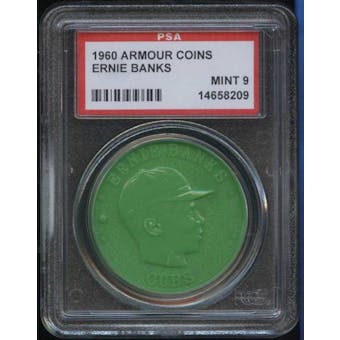 1960 Armour Coin Ernie Banks Green PSA 9 (MINT) *8209
