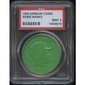 1960 Armour Coin Ernie Banks Green PSA 9 (MINT) *8210