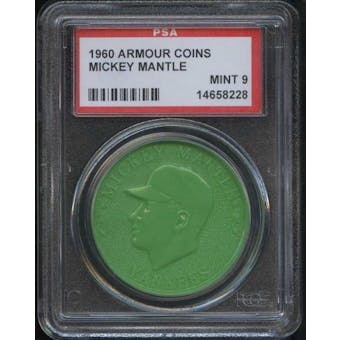 1960 Armour Coin Mickey Mantle Green PSA 9 (MINT) *8228